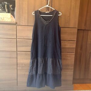 Linen + Cotton sundress/  Midi Dress
